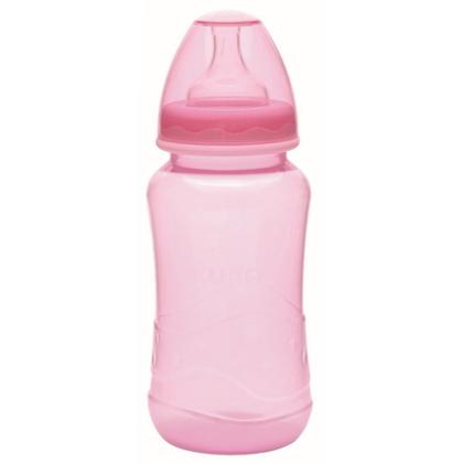 Imagem de Mamadeira Big Kuka Bico Redondo 330ml Aquarela Rosa 1432