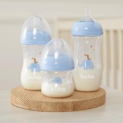 Imagem de Mamadeira Buba Easy Flow Nuvem Azul 120ml Bico +0m