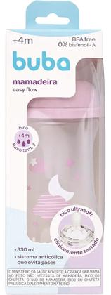 Imagem de Mamadeira Buba TAM 3 Easy Flow 330ML Nuvem Rosa