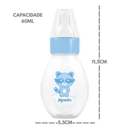 Imagem de Mamadeira Chuquinha Premium Bico Reto Bebê 60ml Para Suco ou Água Mamita
