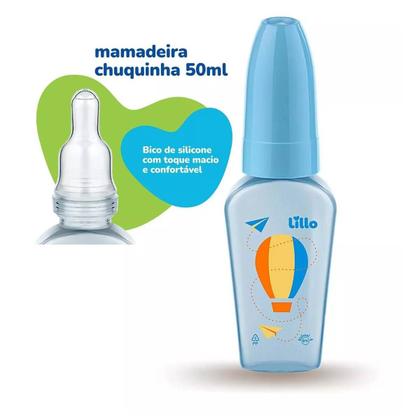 Imagem de Mamadeira Chuquinha Primeiros Passos 50ml Azul - Lillo