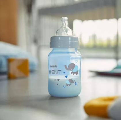 Imagem de Mamadeira Clássica 260 Ml Elefante Azul Philips Avent SCF821-15