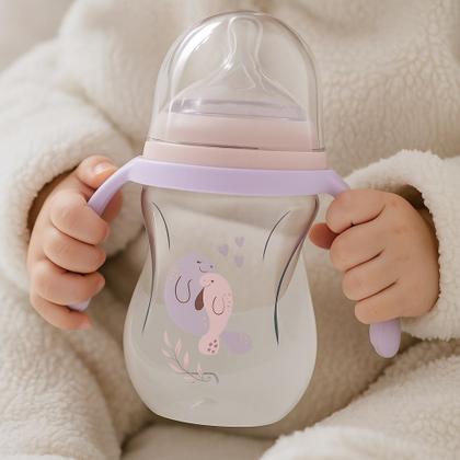 Imagem de Mamadeira Com Alça Lolly Aureaflow 2 Silicone Redondo