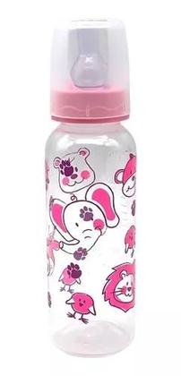 Imagem de Mamadeira com bico infantil silicone desenhos menina rosa