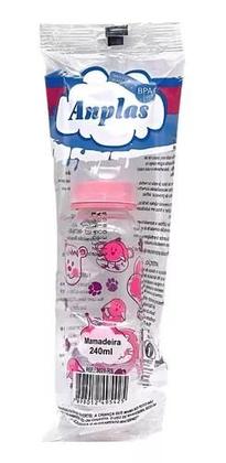 Imagem de Mamadeira com bico infantil silicone desenhos menina rosa