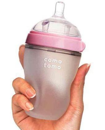 Imagem de Mamadeira Comotomo Rosa 250ml 3M+