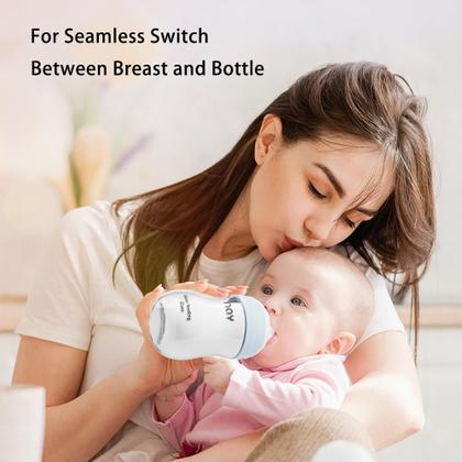 Imagem de Mamadeira de bebê yanyoyo Glass Wide Neck, 160 ml, anticólica, pacote com 4