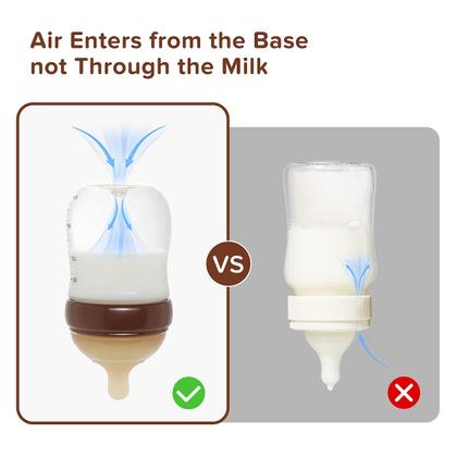 Imagem de Mamadeira de vidro Thyseed anti-cólica 240 ml 8 onças para recém-nascido