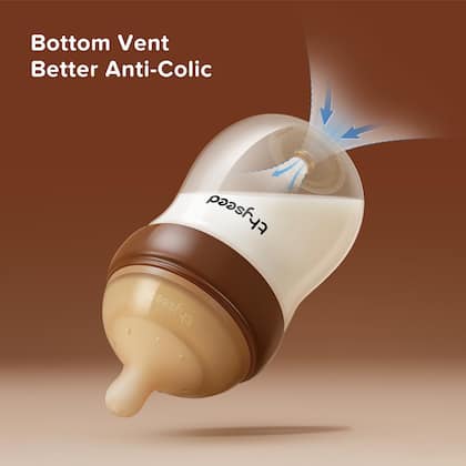 Imagem de Mamadeira de vidro Thyseed anti-cólica 240 ml 8 onças para recém-nascido