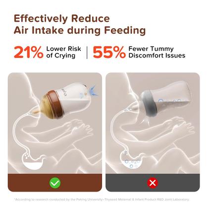 Imagem de Mamadeira de vidro Thyseed anti-cólica 240 ml 8 onças para recém-nascido