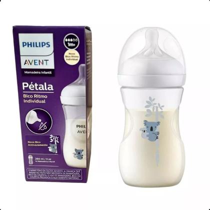 Imagem de Mamadeira Decorada Avent Pétala 260ml Coala 3.0 Bico N3 