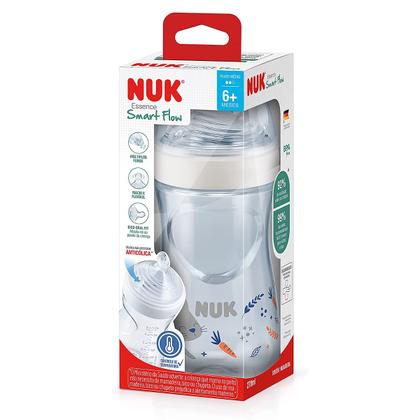 Imagem de Mamadeira Essence Smart Flow 270ml Bico 6m+ Branca NUK