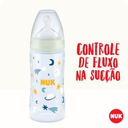 Imagem de Mamadeira First Choice Controle Temperatura 360ml Azul - Nuk