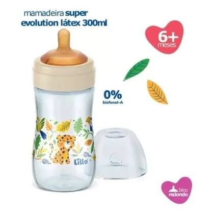 Imagem de Mamadeira Lillo Bico Redondo Super Evolution Latex Neutra 300ml