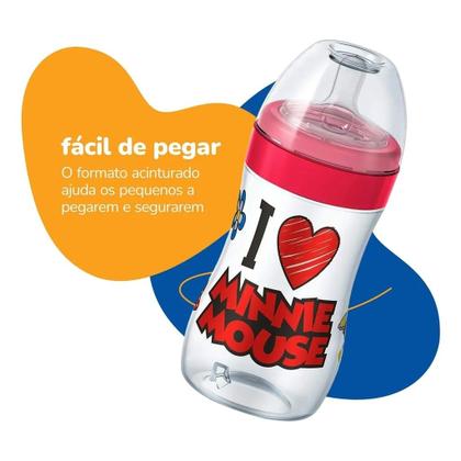 Imagem de Mamadeira Lillo Silicone Redondo Super Evolution Disney Minnie 300ml