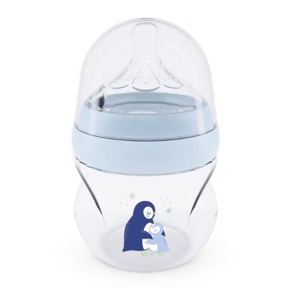 Imagem de Mamadeira Lolly Auraflow 1 Silicone Redondo Nature Azul