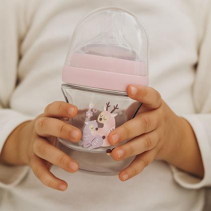 Imagem de Mamadeira Lolly Aureaflow 1 Silicone Redondo Nature