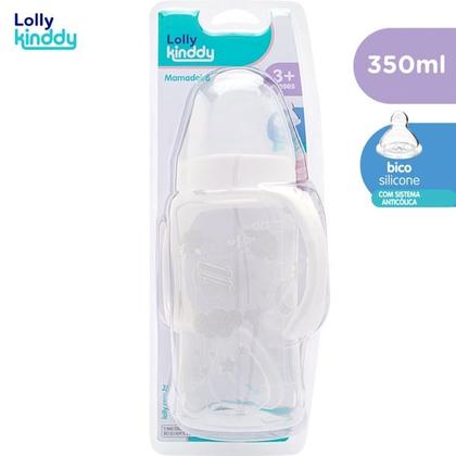 Imagem de Mamadeira lolly big dreams com alca 350ml silicone orto branca