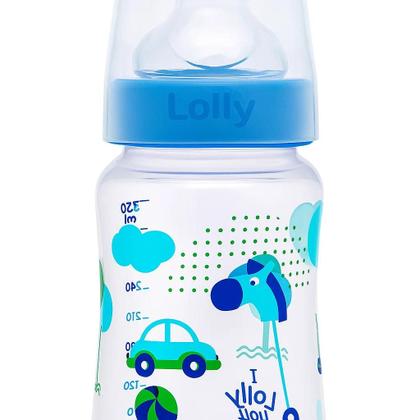 Imagem de Mamadeira Lolly Big Viva Silicone Orto Azul 330ml