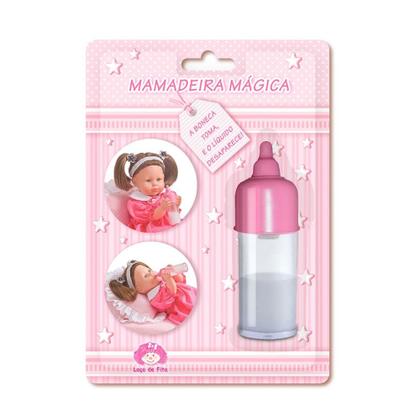 Imagem de Mamadeira Mágica De Boneca Rosa Laço de Fita