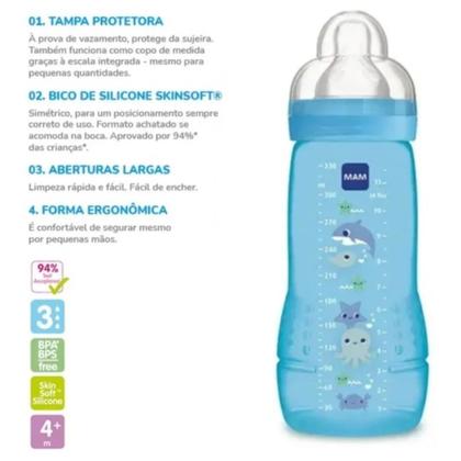 Imagem de Mamadeira Mam Easy Active 330ml Unitaria Decorada Original