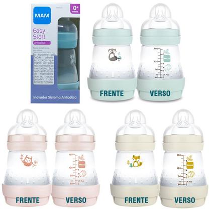 Imagem de Mamadeira Mam Easy Start 160ml 0 Meses+ Recém Nascido Anticólica Autoesterilizável Diversas Cores Mam