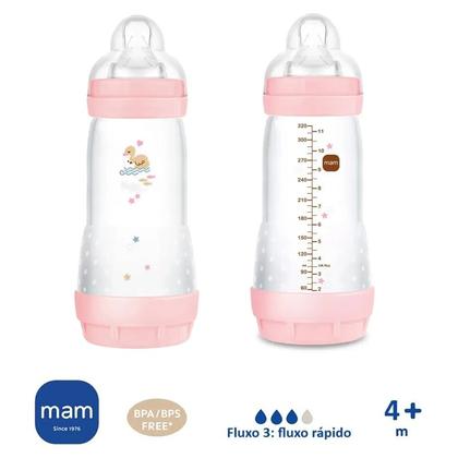 Imagem de Mamadeira Mam Easy Start 320ml 4 Meses+ Anticólica Autoesterilizável Diversas Cores Baby MAM Cor:Rosa 2