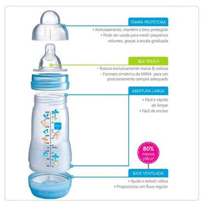 Imagem de Mamadeira MAM Easy Start Girls 4+ Meses Lilás Anticólica 320ml