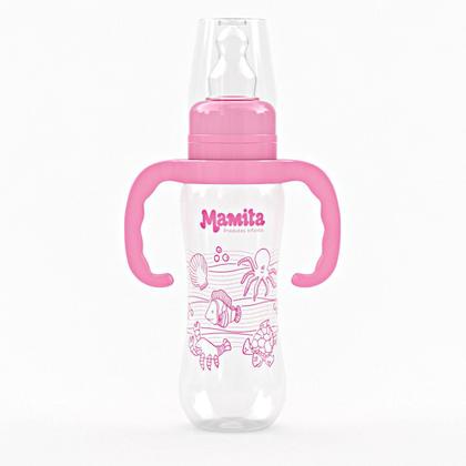 Imagem de Mamadeira Mamita 240Ml Decorada Com Alça E Bico De Silicone