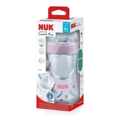 Imagem de Mamadeira NUK Fase 2 Acima De 6 Meses Essence 270ml Bico Silicone Anticólica Antivazamento