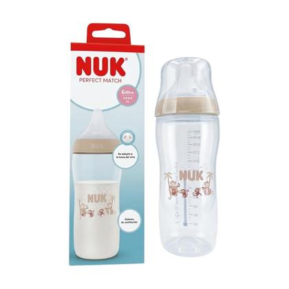 Imagem de Mamadeira Nuk Perfect Match 360ml Fluxo Rápido Bpa Free Neutra