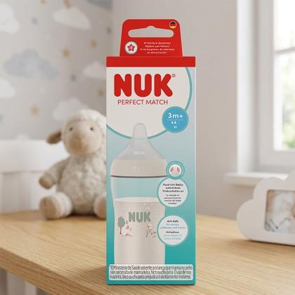 Imagem de Mamadeira NUK Perfect Match Ovelha 3+ Meses Sistema Anticólica e Bico Flexível Fluxo Médio 260ml
