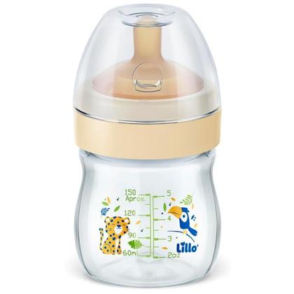 Imagem de Mamadeira Pequena Super Evolution Bico 100% Látex Tampa Antivazamento Air System 150mL Lillo Eco para Recém Nascido