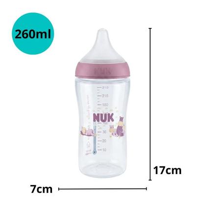 Imagem de Mamadeira Perfect Match Nuk Mais 3 Meses Fluxo Médio Hipopótamo