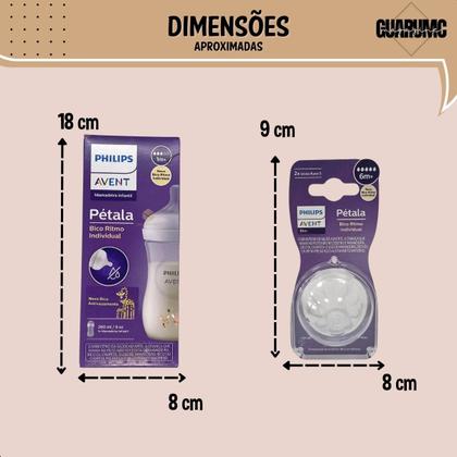 Imagem de Mamadeira Pétala Girafa3.0 260ML Philips Avent + 02 bico n5 6 mese Bebê