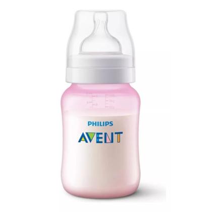 Imagem de Mamadeira Philips Avent Anti-cólica Rosa 260ml Classic - Scy121/09