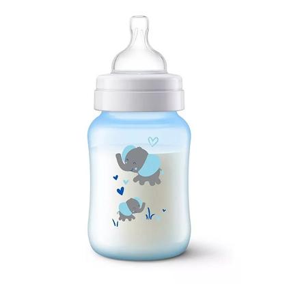 Imagem de Mamadeira Philips Avent Decorada Anticolica E Antivazamento Clássica 260ml 1m+