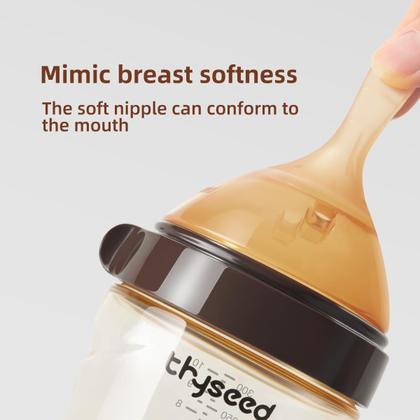 Imagem de Mamadeira Thyseed PPSU, 300 ml, bicos naturais semelhantes a seios, pacote com 2 unidades