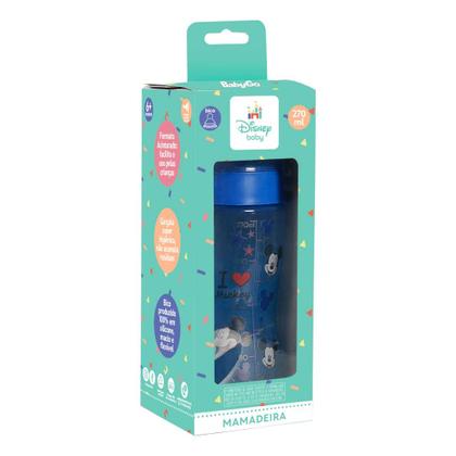 Imagem de Mamadeira Wide Neck Bico Macio 270ml Azul Mickey - Azul