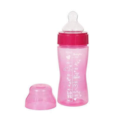 Imagem de Mamadeira Wide Neck Bico Macio 270ml Rosa Ortodôntica