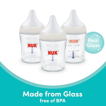 Imagem de Mamadeiras de vidro NUK Perfect Match 120 ml, kit com 3