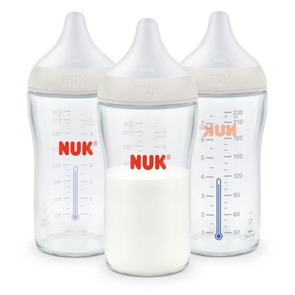 Imagem de Mamadeiras NUK Perfect Match de Vidro 240 ml - Kit com 3
