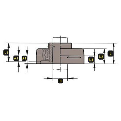 Imagem de Mancal Flangeado de Rolamento UCFL 206 - 2 Furos * 6600