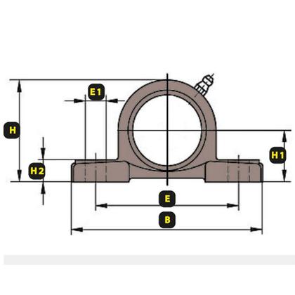 Imagem de Mancal Reto de rolamento UCP 207 * 4688