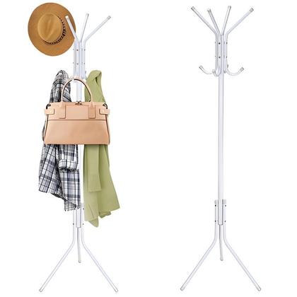 Imagem de Mancebo Cabideiro Chão Pé Porta Casaco Bolsa Cabide Branco
