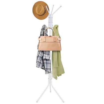 Imagem de Mancebo Cabideiro Chão Pé Porta Casaco Bolsa Cabide Branco