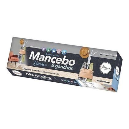 Imagem de Mancebo Cabideiro Chão Pé Porta Casaco Bolsa Cabide Branco