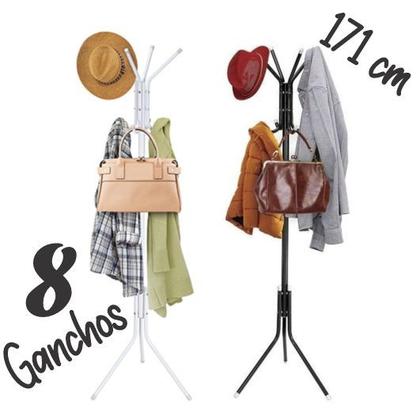 Imagem de Mancebo Cabideiro De Ferro P/ Roupas Bolsas 8 Ganchos