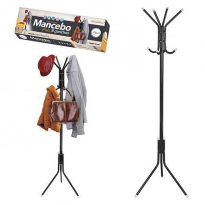 Imagem de Mancebo Cabideiro De Ferro P/ Roupas Bolsas 8 Ganchos