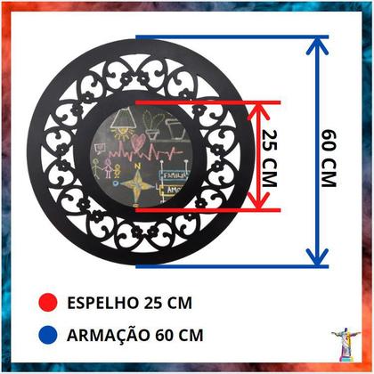 Imagem de Mandala com espelho Modelo exclusivo em mdf para sala S01